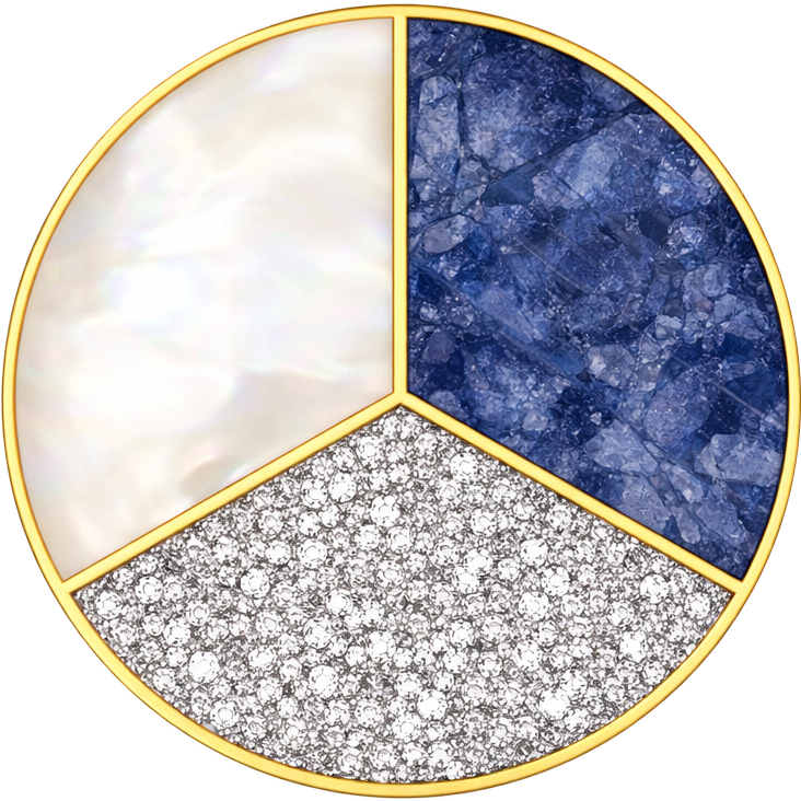 Sodalit/Drusit Titan/Vit Perlskal