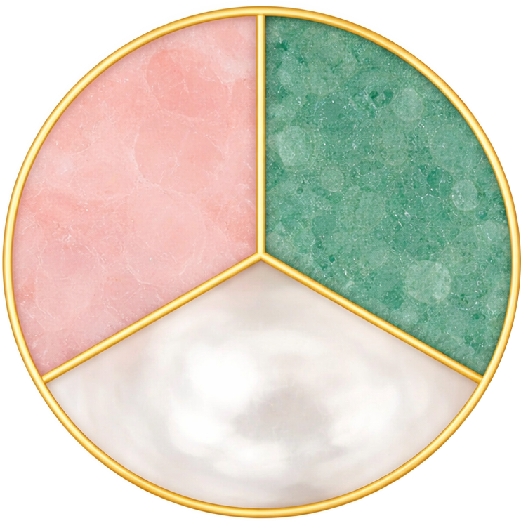 Grön Amazonit/Selenit/Rosa Rodonit